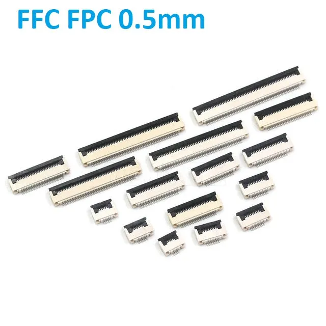 0.5mm FPC FFC SMT Bottom Contacts Flip Clamshell Connector