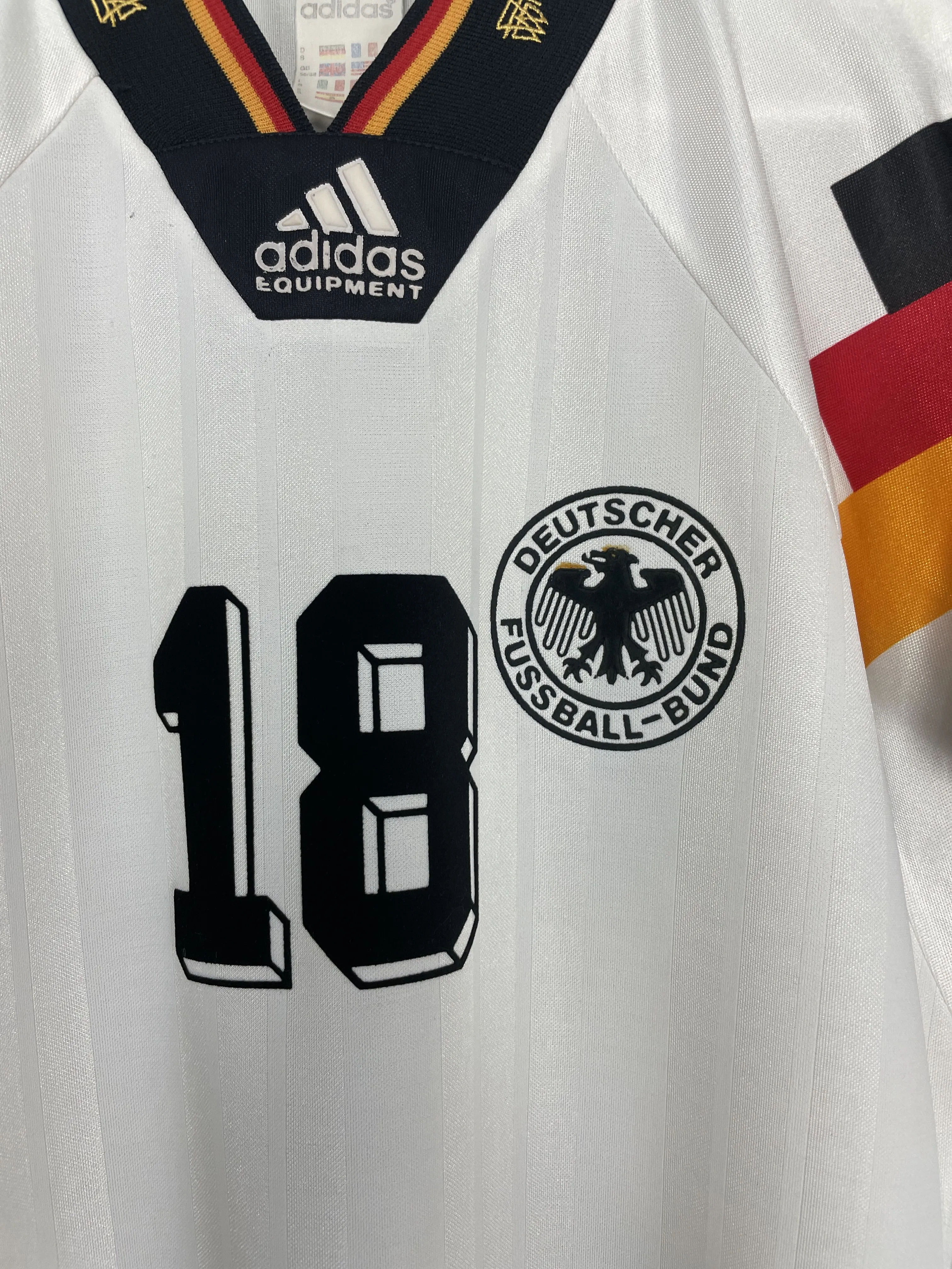 1992/94 GERMANY KLINSMANN #18 HOME SHIRT (S) ADIDAS