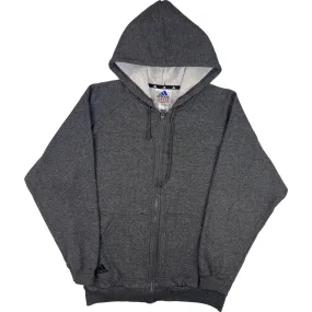 Adidas 90's Zip-Up Hooded Sweatshirt Grey