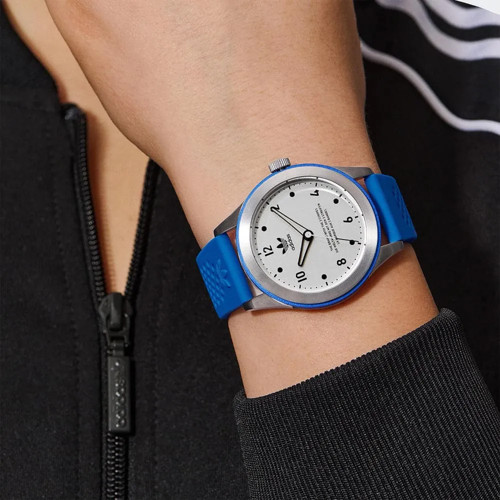 Adidas Originals Blue Silicone Strap Unisex Watch AOSY23032