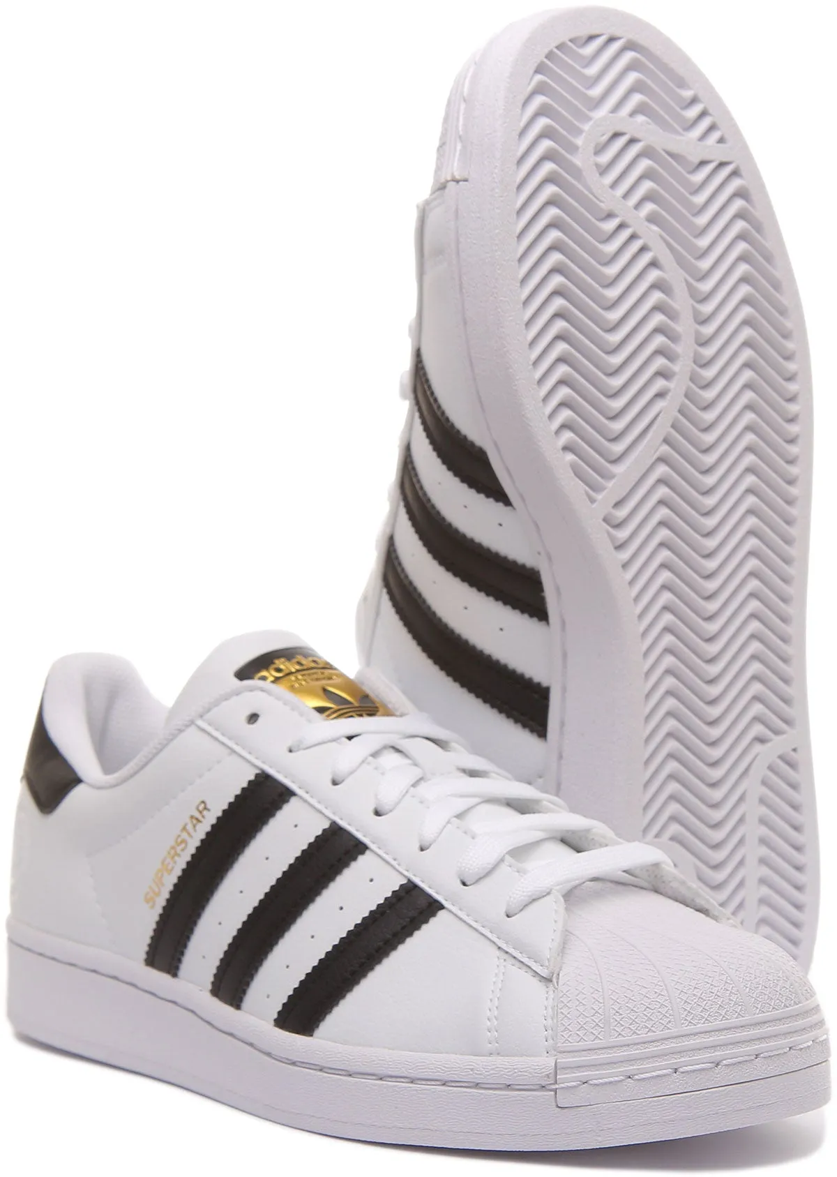 Adidas Superstar In White Black For Men