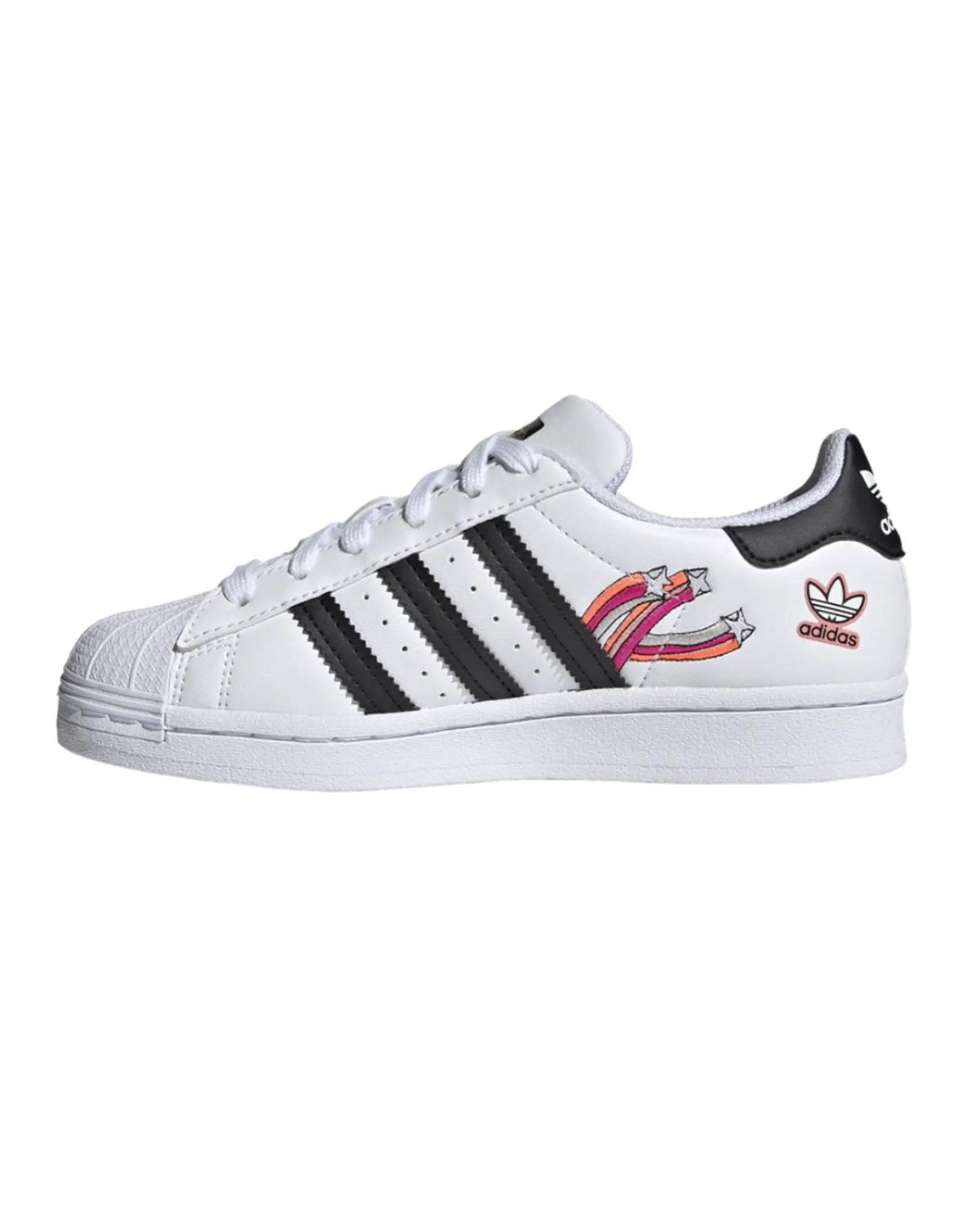 Adidas Superstar J Bianco Nero Patch