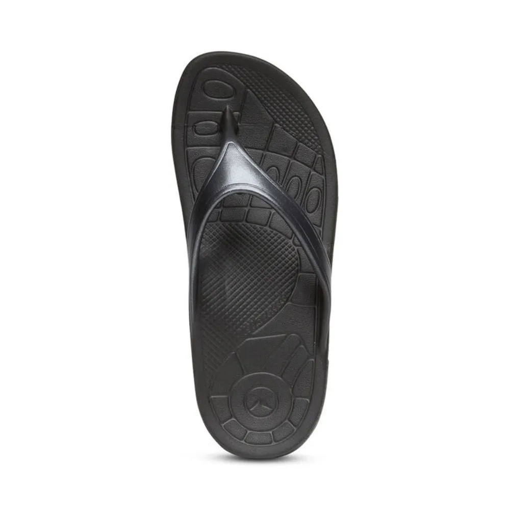 Aetrex Women's Fiji Orthotic Flips Black