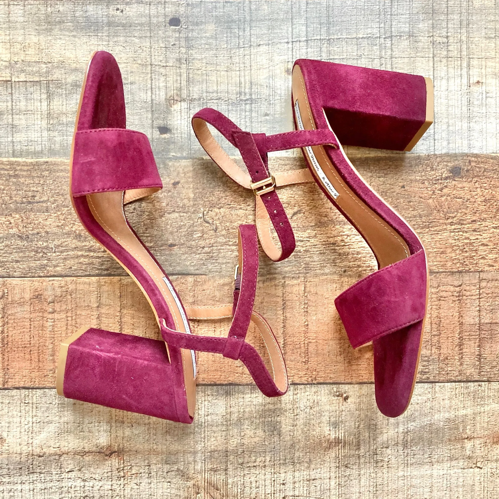 & Other Stories Burgundy Suede Sandals- Size 39