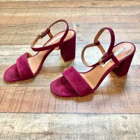 & Other Stories Burgundy Suede Sandals- Size 39