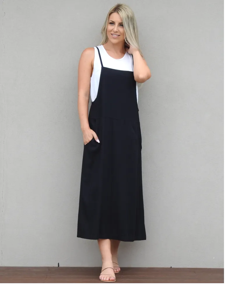 Apron Dress-Black