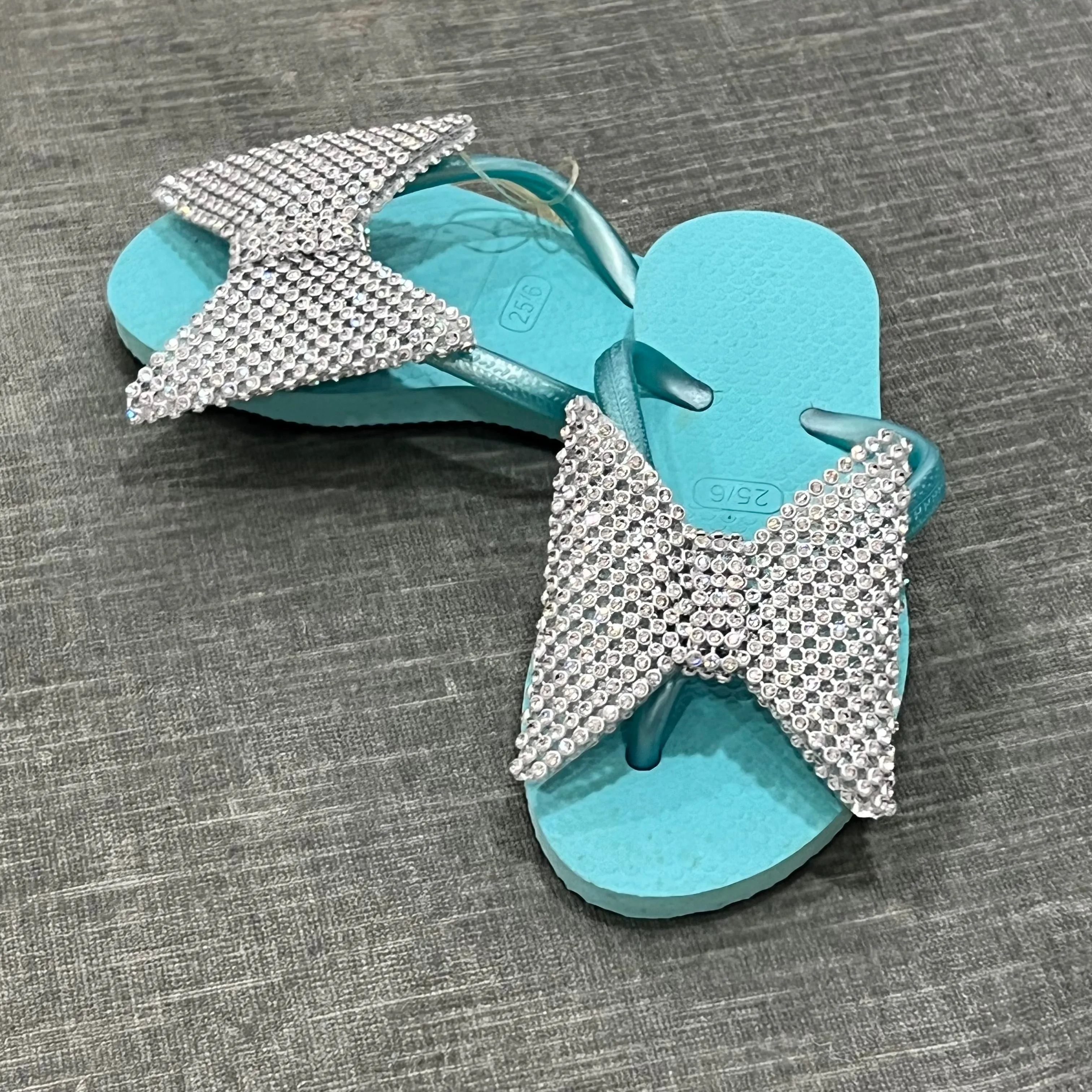 Aqua Flip Flops