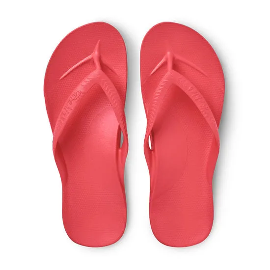 Archies Arch Support Flip Flops Coral