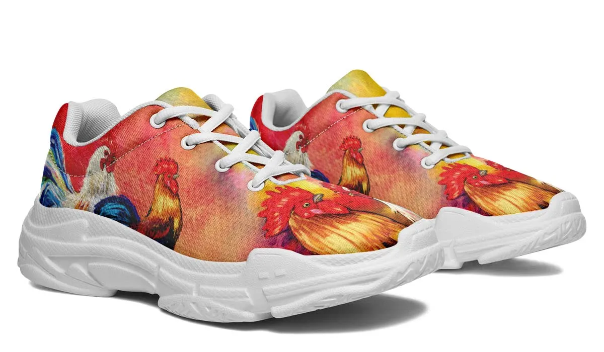 Artistic Rooster Chunky Sneakers