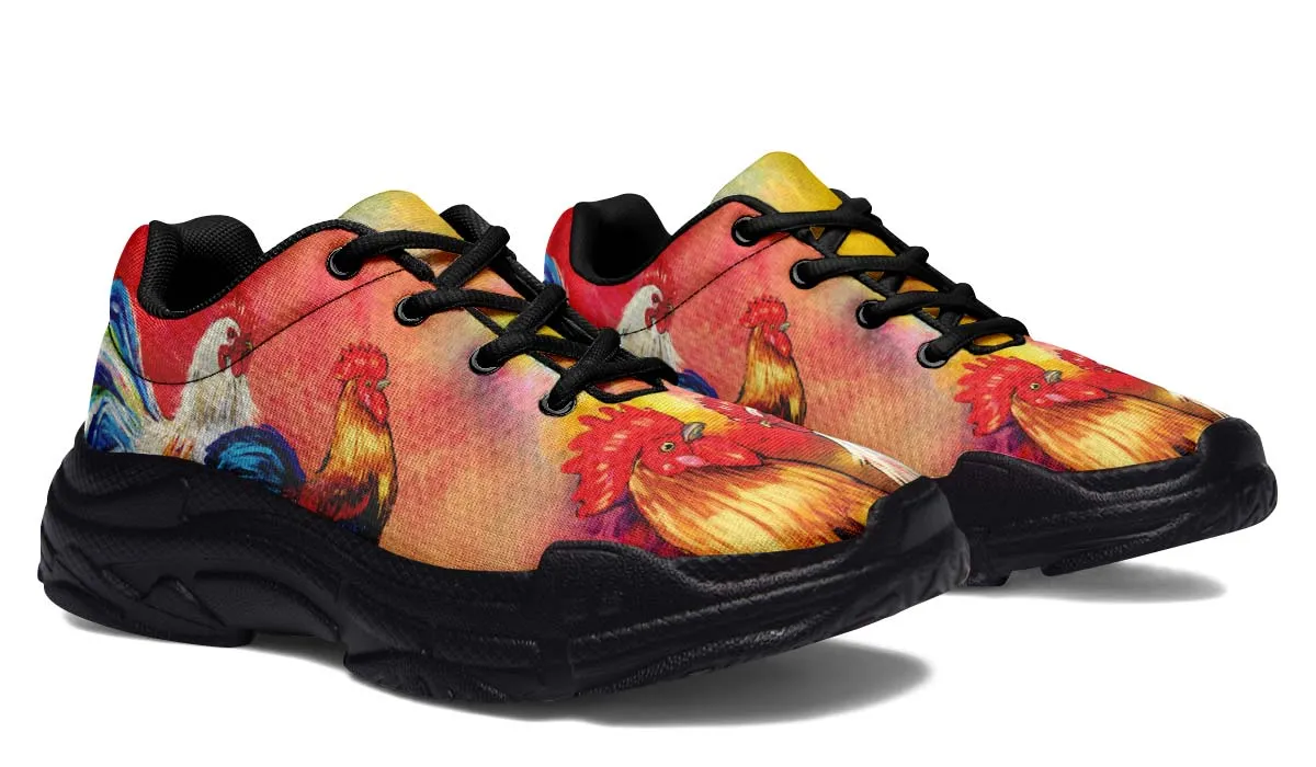 Artistic Rooster Chunky Sneakers