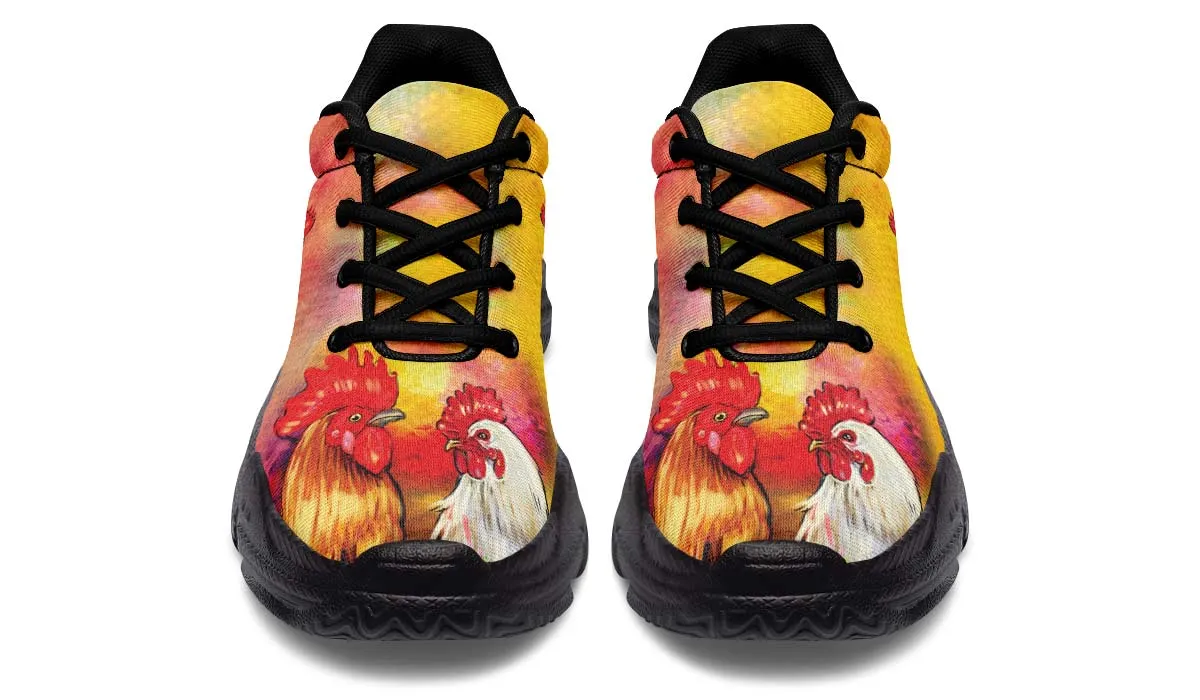 Artistic Rooster Chunky Sneakers