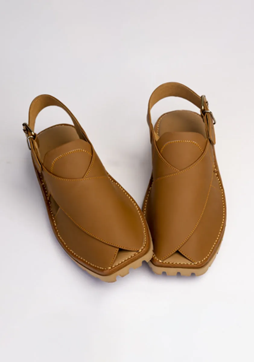 Basic Leather Mustard Peshaweri Chappal