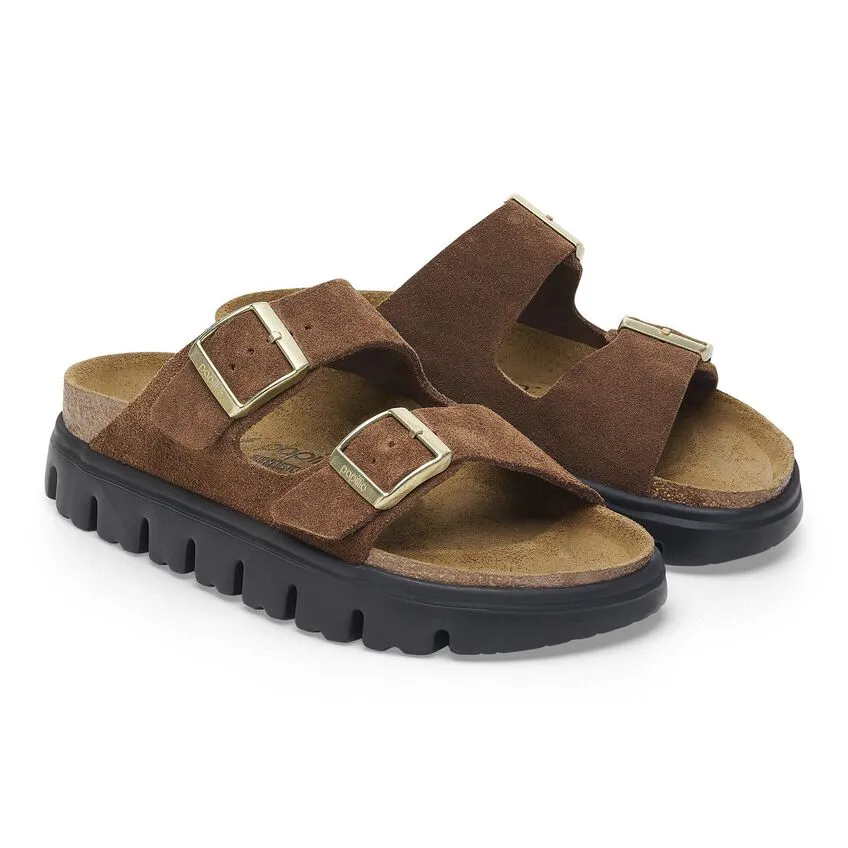 BIRKENSTOCK ARIZONA CHUNKY PLATFORM DARK TEA