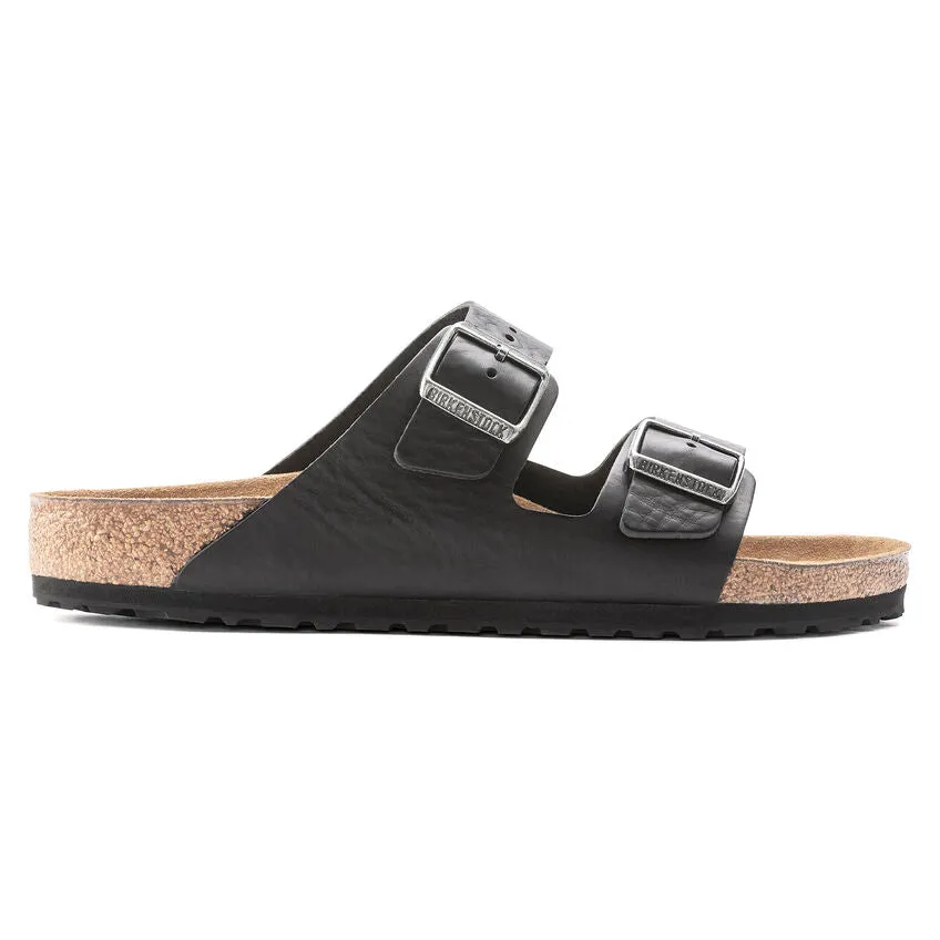 Birkenstock Arizona Grip Leather Vintage Wood Black Men's