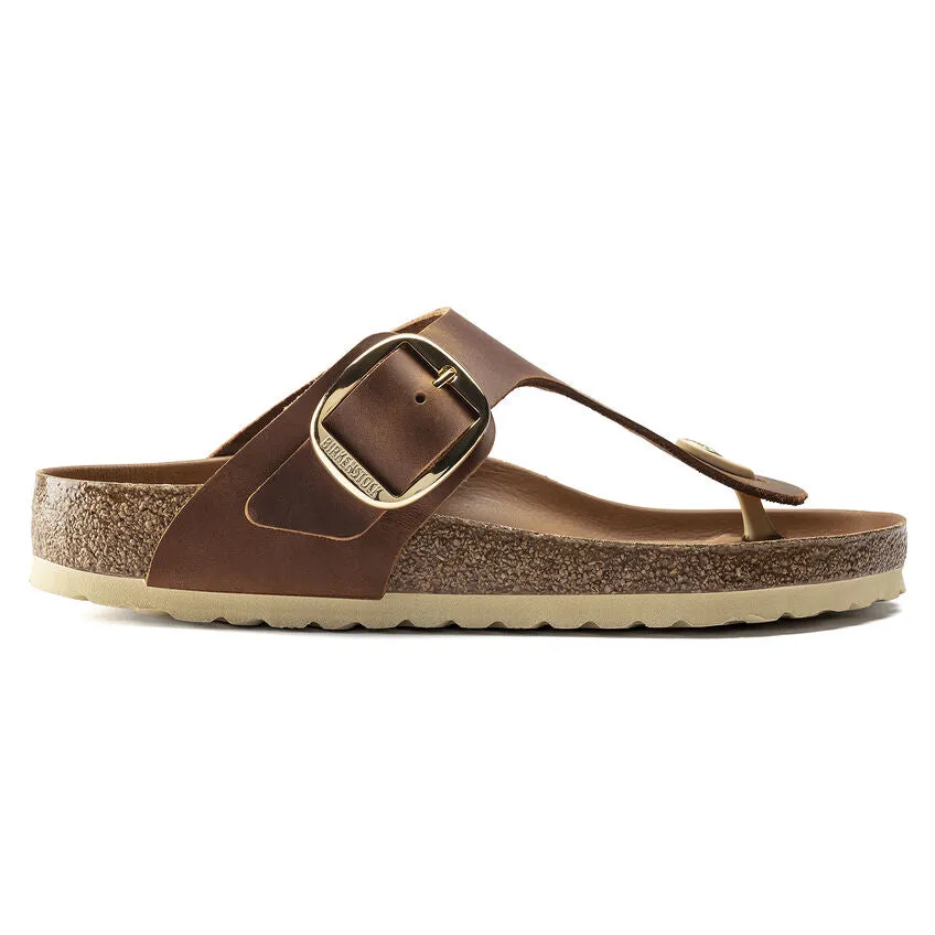 BIRKENSTOCK GIZEH BIG BUCKLE COGNAC OILED LEATHER