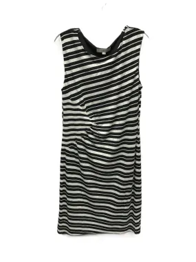 Black & White Dress Casual Short By Loft, Size: L