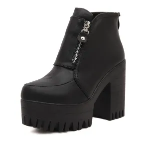 BLACK FRIDAY-BUCKLE Grunge ZIP BOOTS