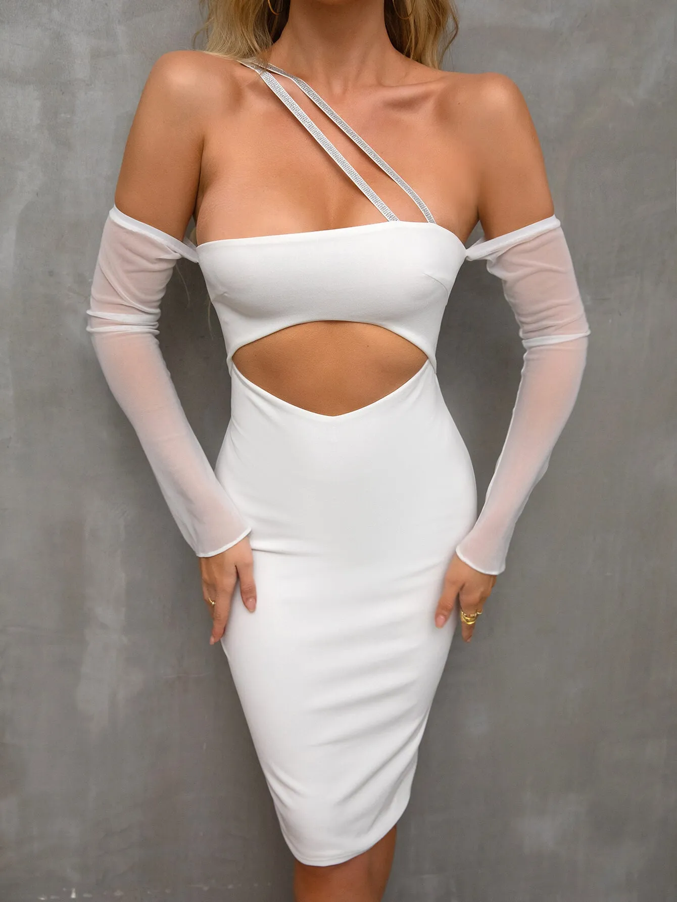 Boning Solid Halter Trendy Tie Satin Dress