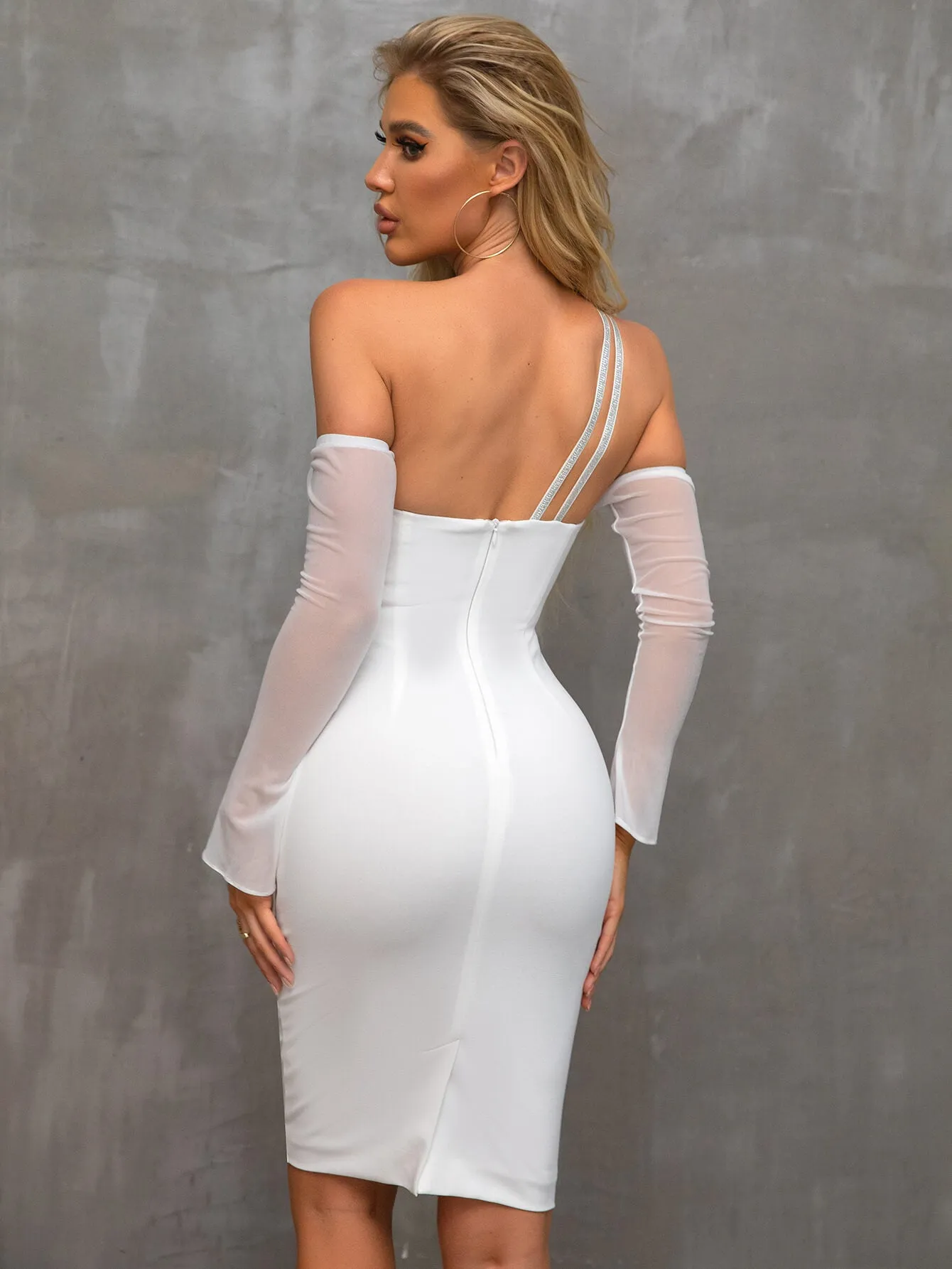 Boning Solid Halter Trendy Tie Satin Dress