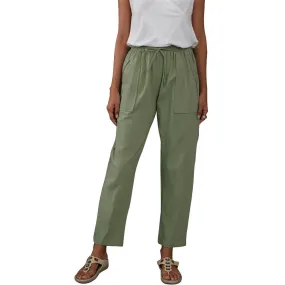 Casual Elastic Waist Straight leg Slacks