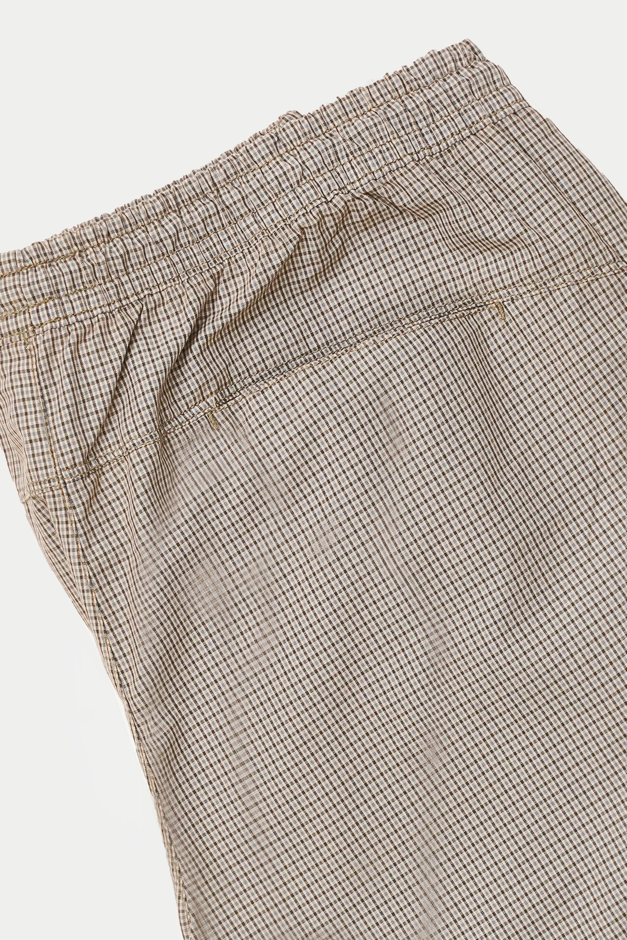 CASUAL JOGGER TROUSER LIGHT KHAKI CHECK