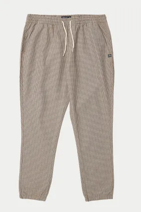 CASUAL JOGGER TROUSER LIGHT KHAKI CHECK