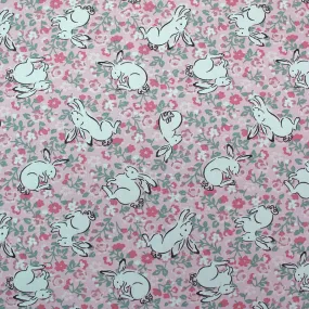 Cath Kidston Home Furnishing Fabric Jumping Bunnies in Blush