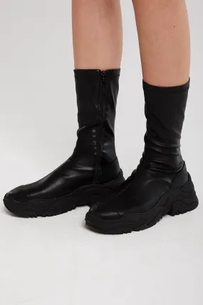 Chunky Platform Pleather Boots