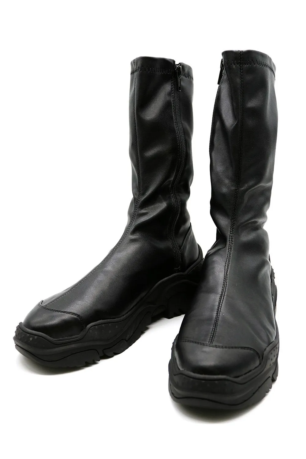 Chunky Platform Pleather Boots