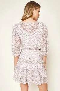 Claire Floral Print Ruffle Dress