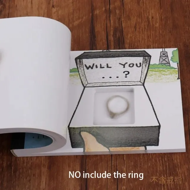 Creative Comic Proposal Flip Book with Finger Ring Space