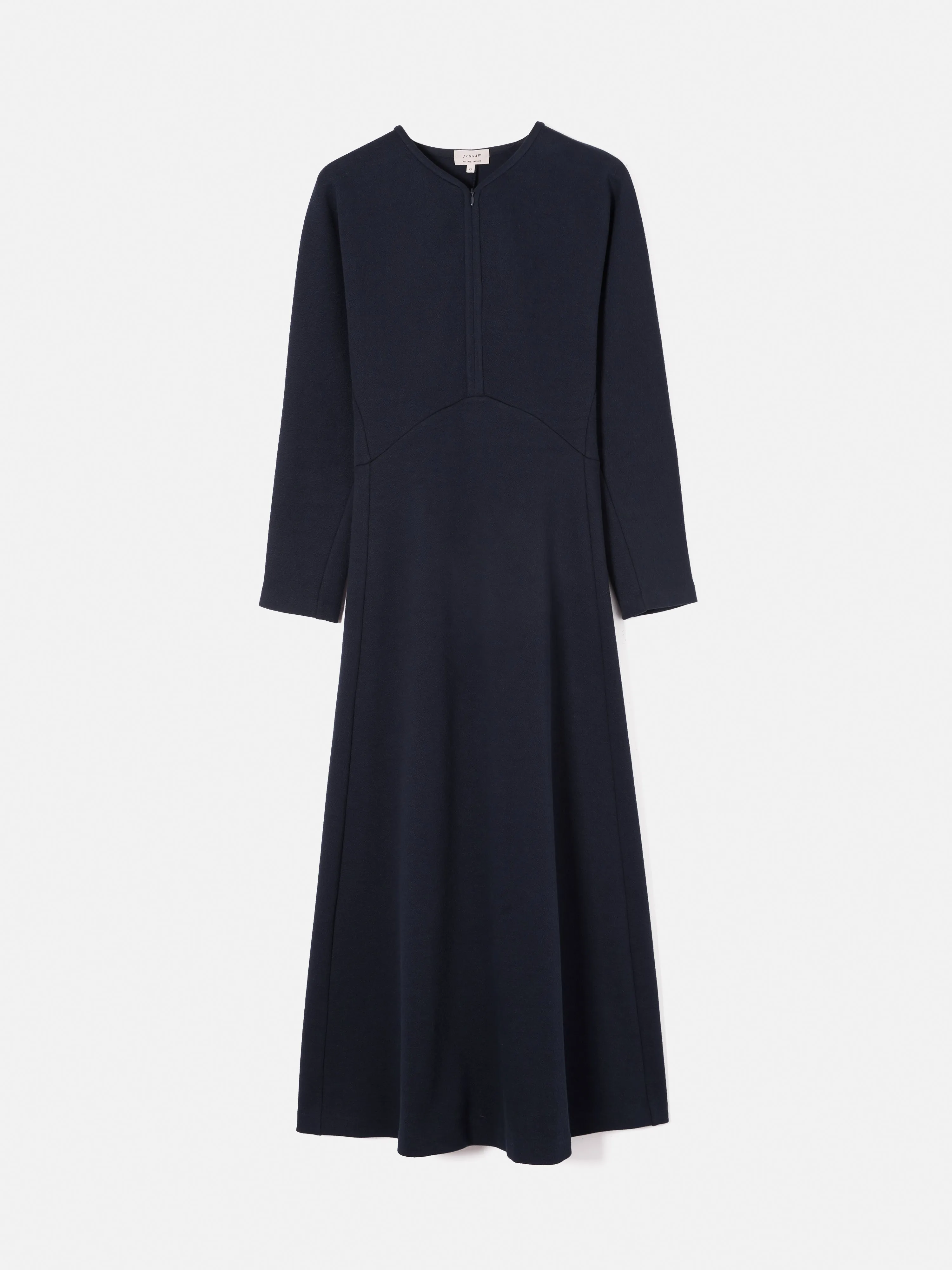 Crepe Jersey Zip Dress | Navy