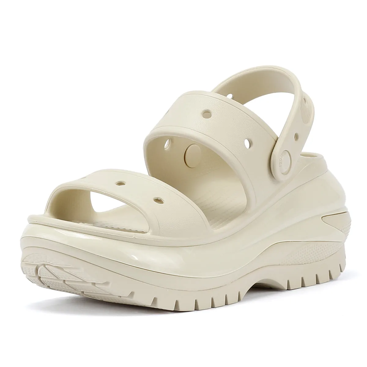 Crocs Classic Mega Crush Women's Bone Sandals