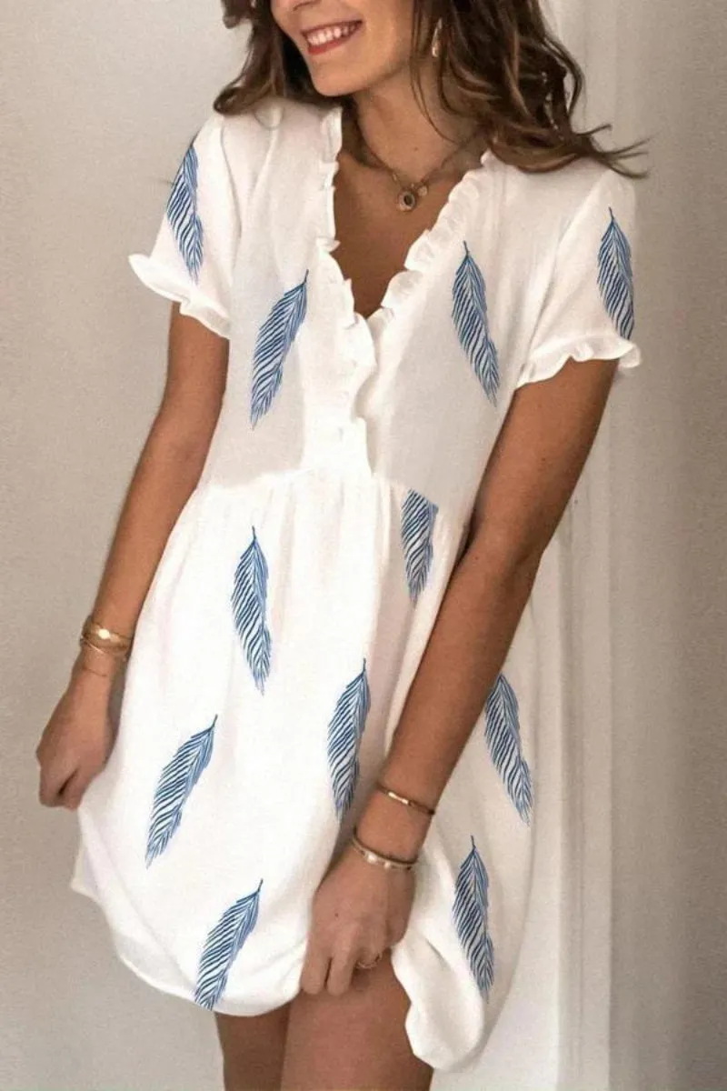 Dew Shoulder White Trendy Ankle Length Dress