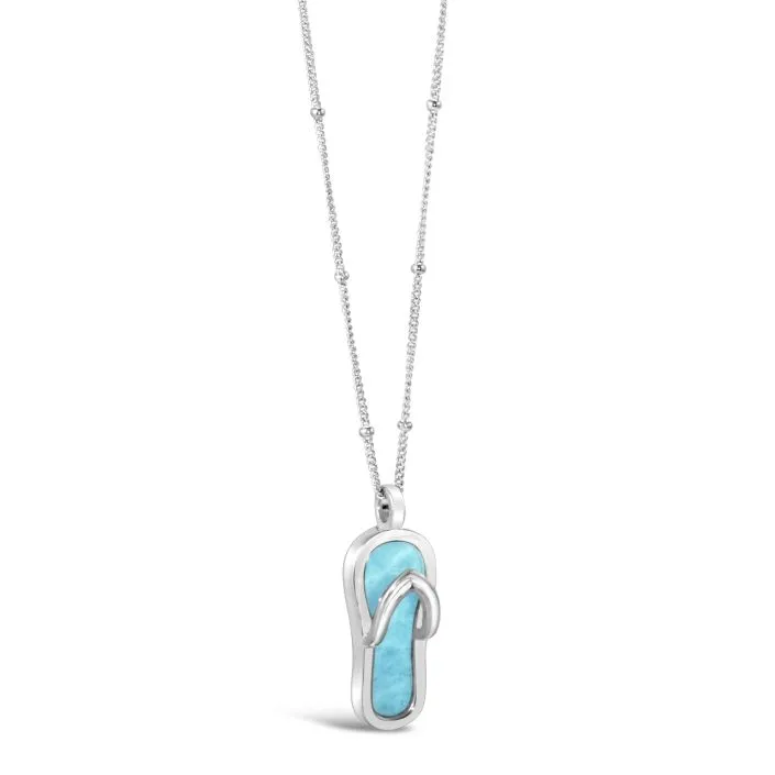 Dune Jewelry Flip Flop Necklace Larimar