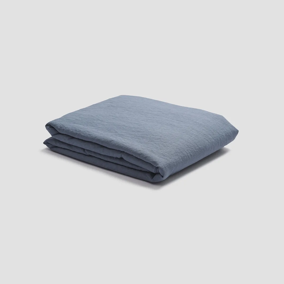 Dusk Blue Linen Blend Flat Sheet