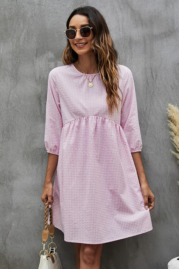 Fashion Dots Print Trendy V Neck Casual Dress