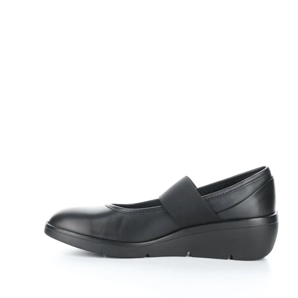 Fly London Nara Strap Wedge - Black Dakota