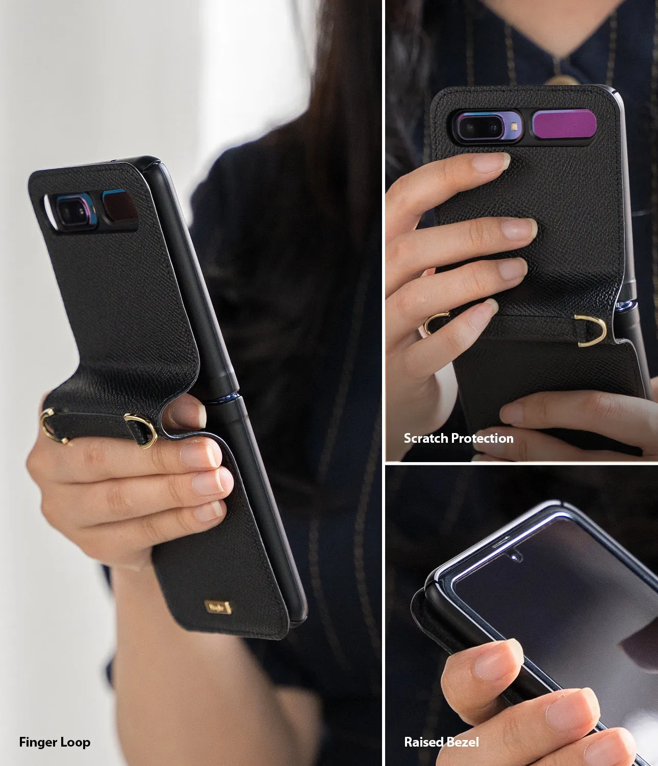 Galaxy Z Flip Case | Folio Signature Black