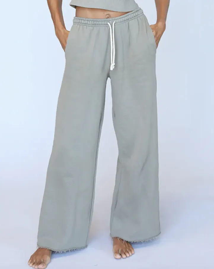 Hailey Wide Leg Fleece Pant