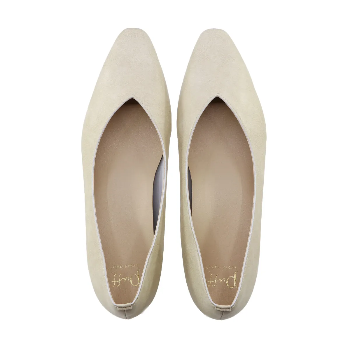 Haruna Beige Hidden Heels Rain Pumps