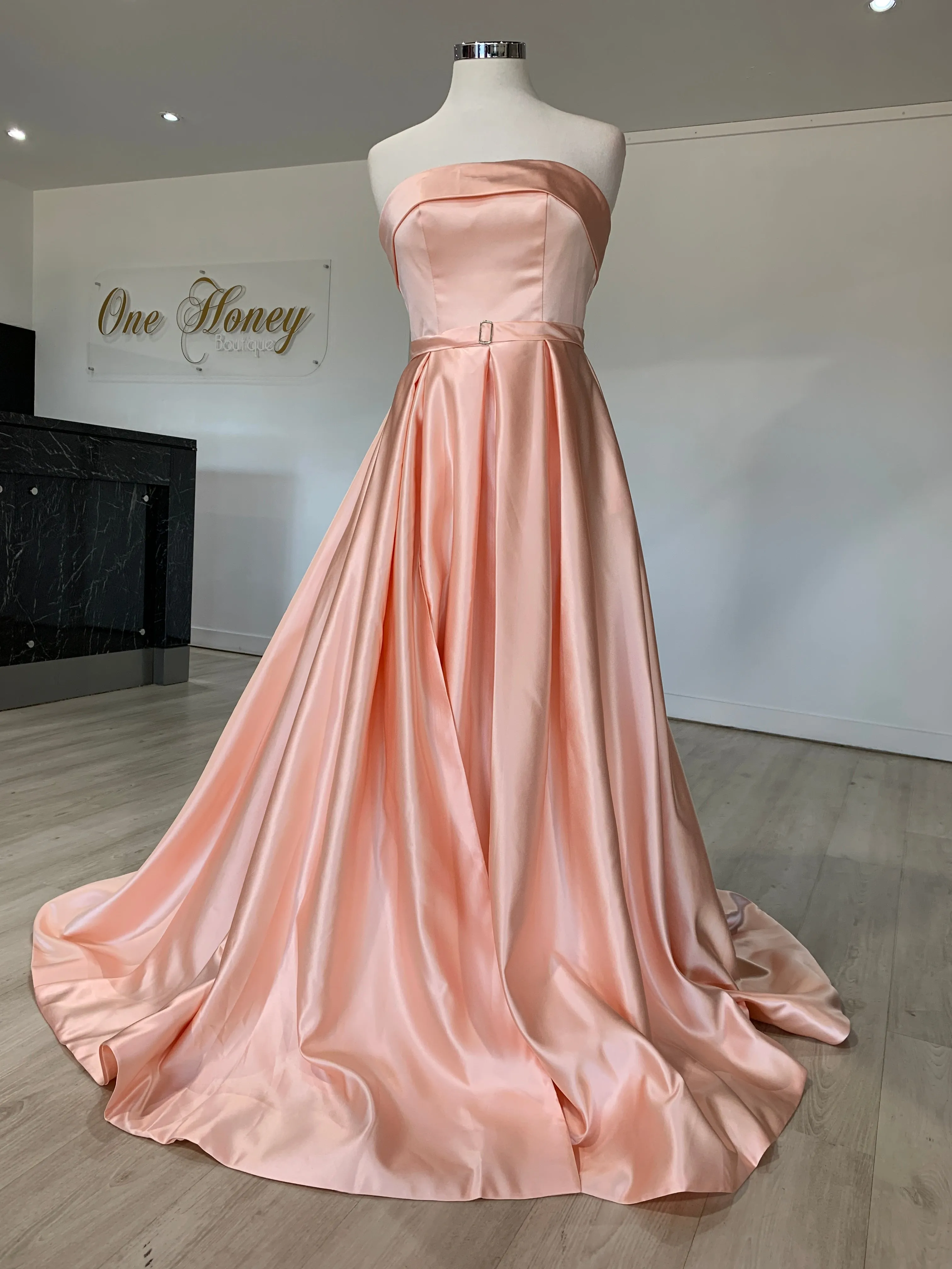 Honey Couture EVIE Strapless Made To Order Formal Gown