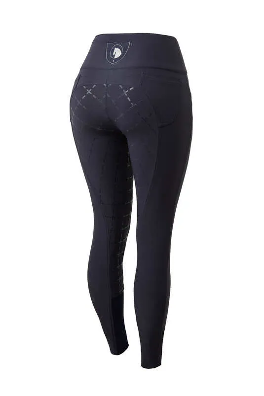 Horze Desiree Ladies Silicon FS High-Waist Breeches (Navy)