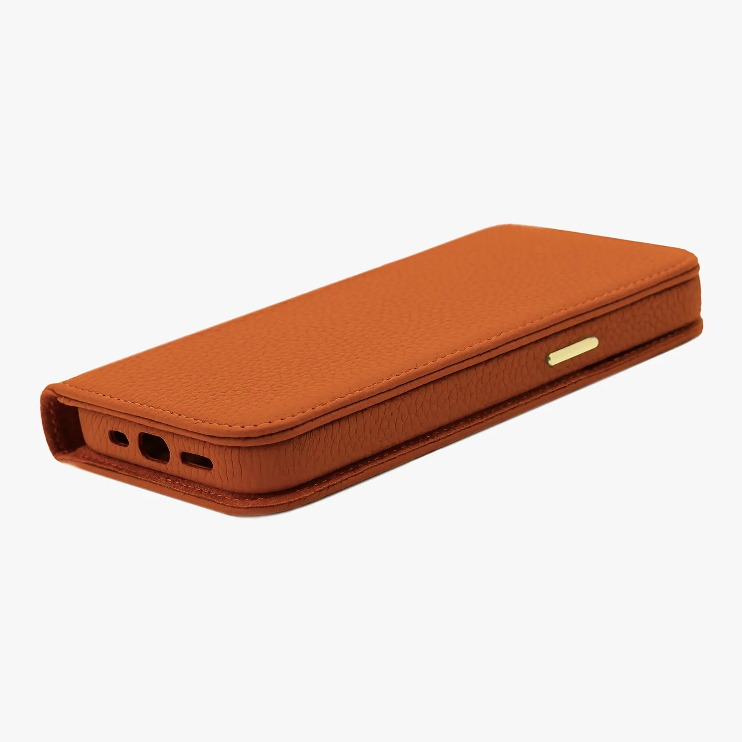 iPhone 14 Plus MagSafe Leather Flip Cover with Leather Case