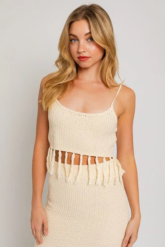 Isla Set - Tassel Crop Top