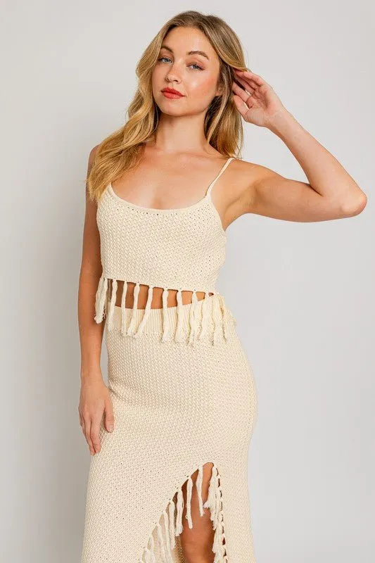 Isla Set - Tassel Crop Top