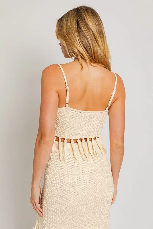 Isla Set - Tassel Crop Top