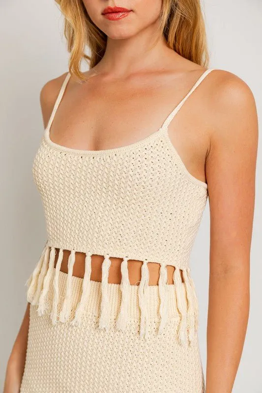 Isla Set - Tassel Crop Top