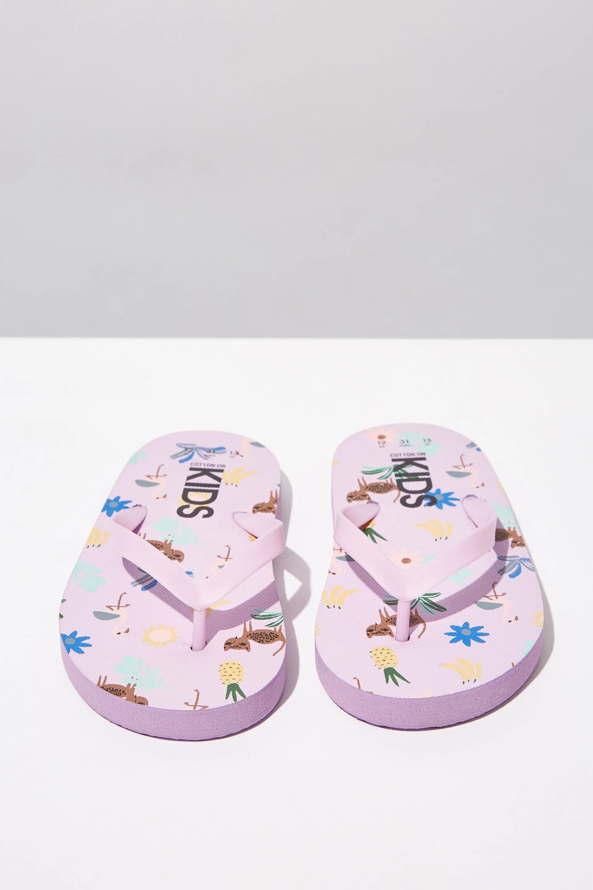 Kids Printed Flip Flop - Pink Lavendar Floral