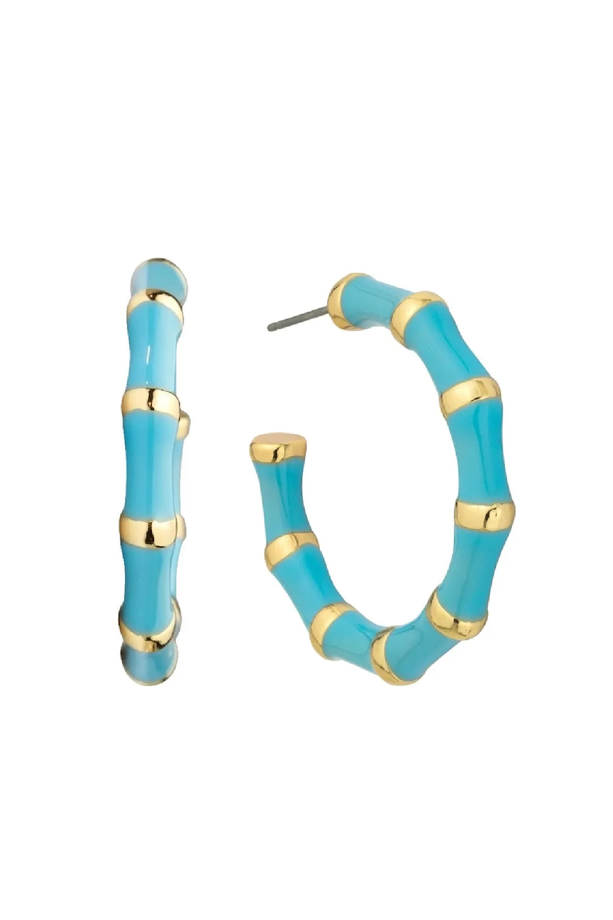 Light Blue Mini Bamboo Hoops